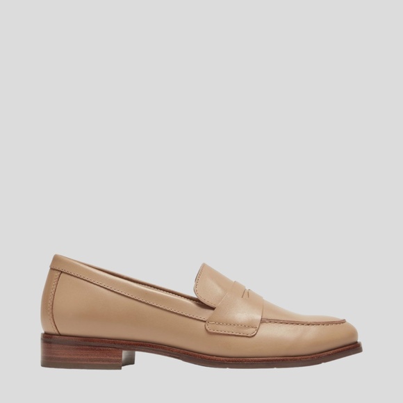 Women's Rockport Sena Penny Loafer in Beige Leather. CJ0696 - Picture 1 of 4
